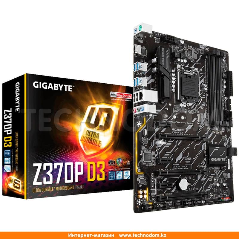 Материнская плата Gigabyte Z370P D3 LGA1151 4DDR4 3x16 3x1 (HDMI) ATX BOX - фото #5, Technodom.kz