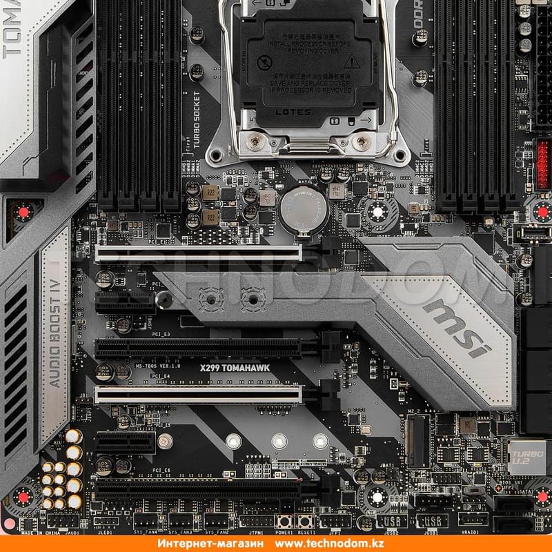 Материнская плата MSI X299 TOMAHAWK AC LGA2066 8DDR4 PCI-E 4x16 2x1 BT ATX - фото #5, Technodom.kz