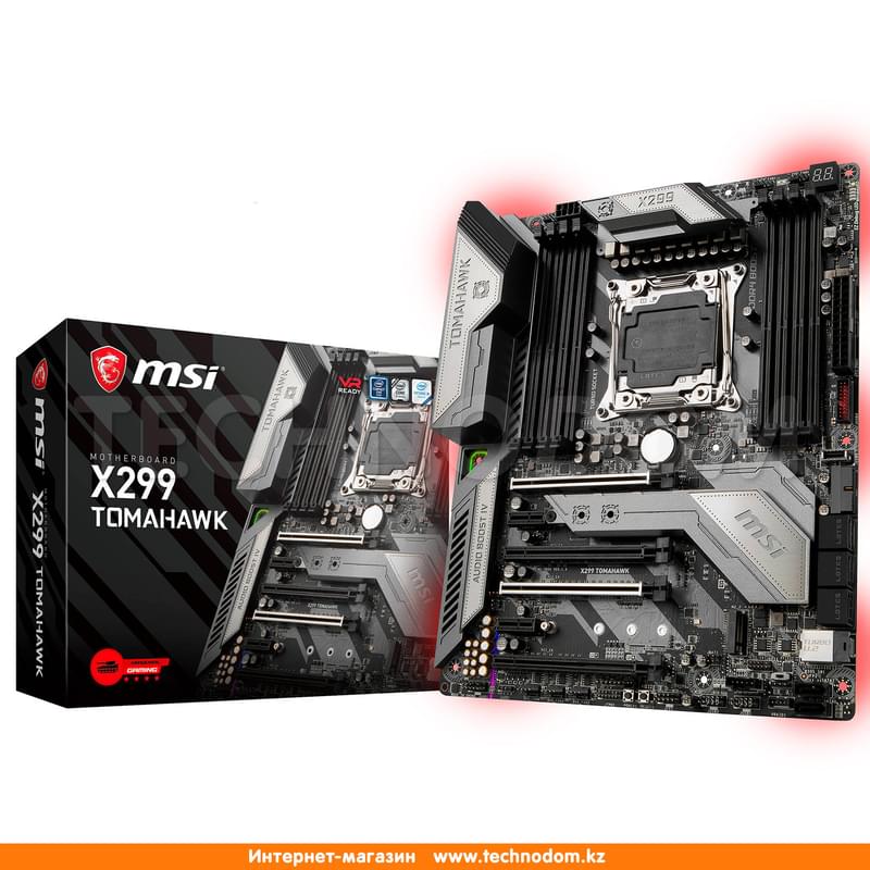 Материнская плата MSI X299 TOMAHAWK AC LGA2066 8DDR4 PCI-E 4x16 2x1 BT ATX - фото #8, Technodom.kz