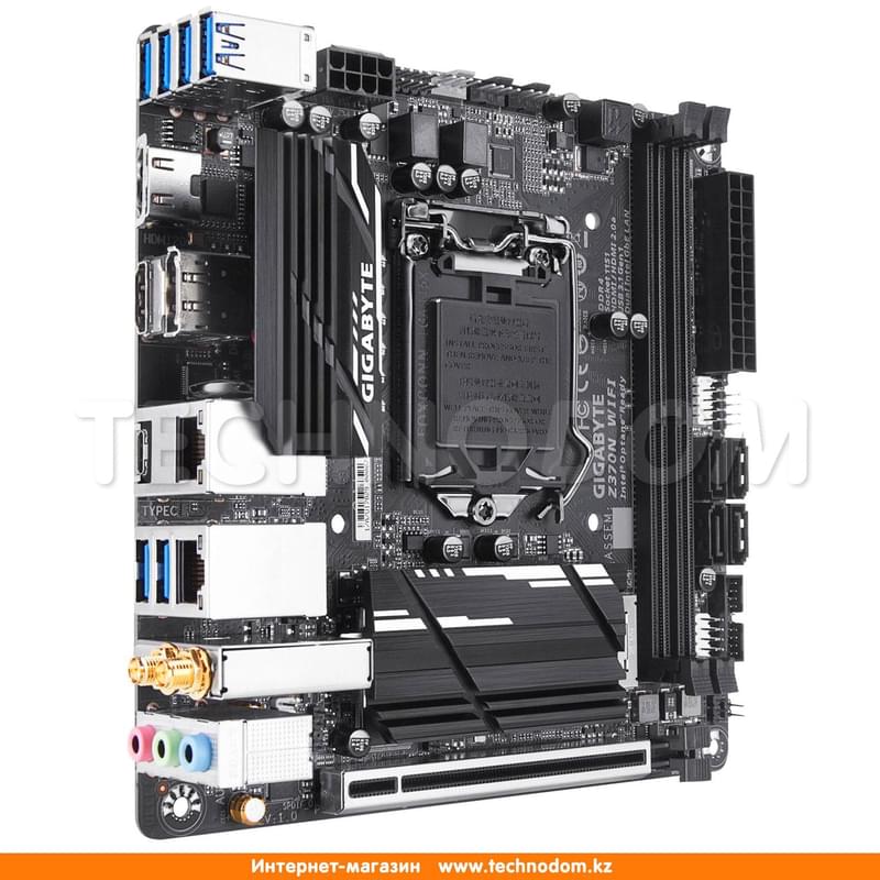 Материнская плата Gigabyte Z370N WIFI LGA1151 2xDDR4 PCI-E 1x16 (2HDMI+DP) mITX BOX - фото #2, Technodom.kz