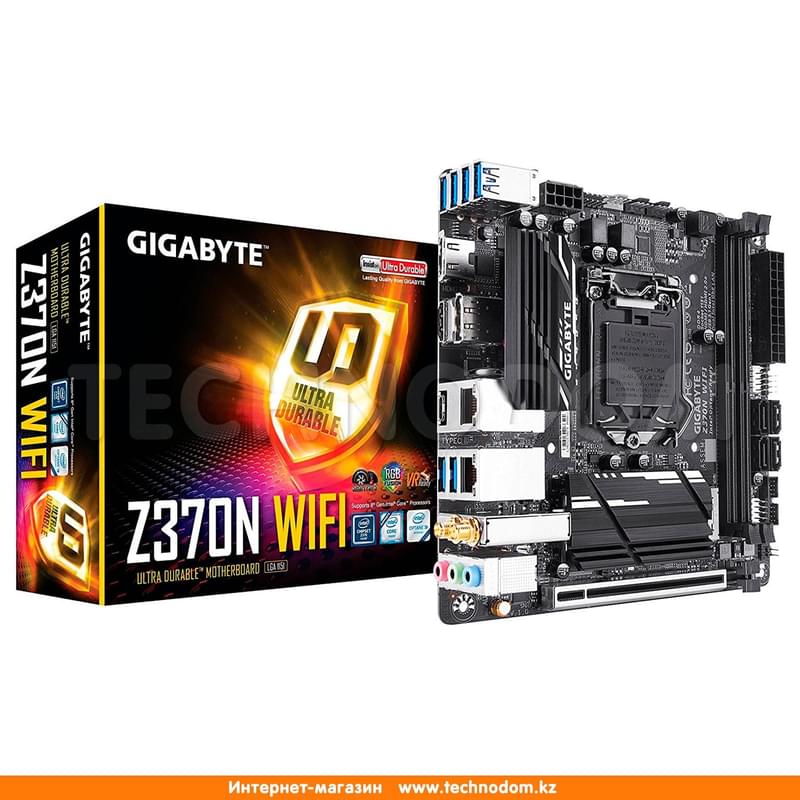 Материнская плата Gigabyte Z370N WIFI LGA1151 2xDDR4 PCI-E 1x16 (2HDMI+DP) mITX BOX - фото #4, Technodom.kz