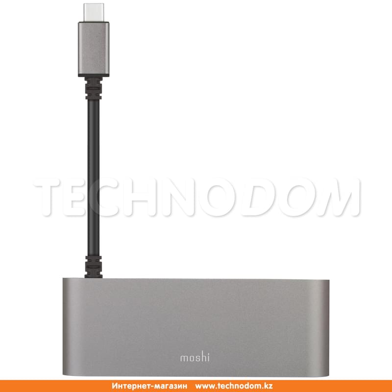 Мультимедийный адаптер Type-C - 1*HDMI, 2*USB 3.1, 1*SD Card Reader, Moshi, Gray (99MO084213) - фото #2, Technodom.kz