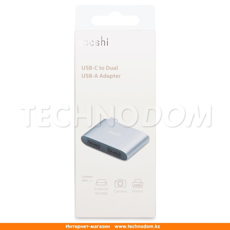 Адаптер Type-C - 2*USB 3.1, Moshi, Gray (99MO084214) - фото #5, Technodom.kz