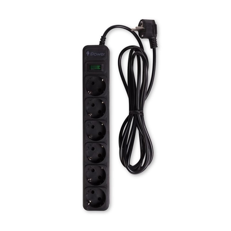 Сетевой фильтр iPower, 6 роз, 3м, Black (iPEO3m) - фото #0, Technodom.kz