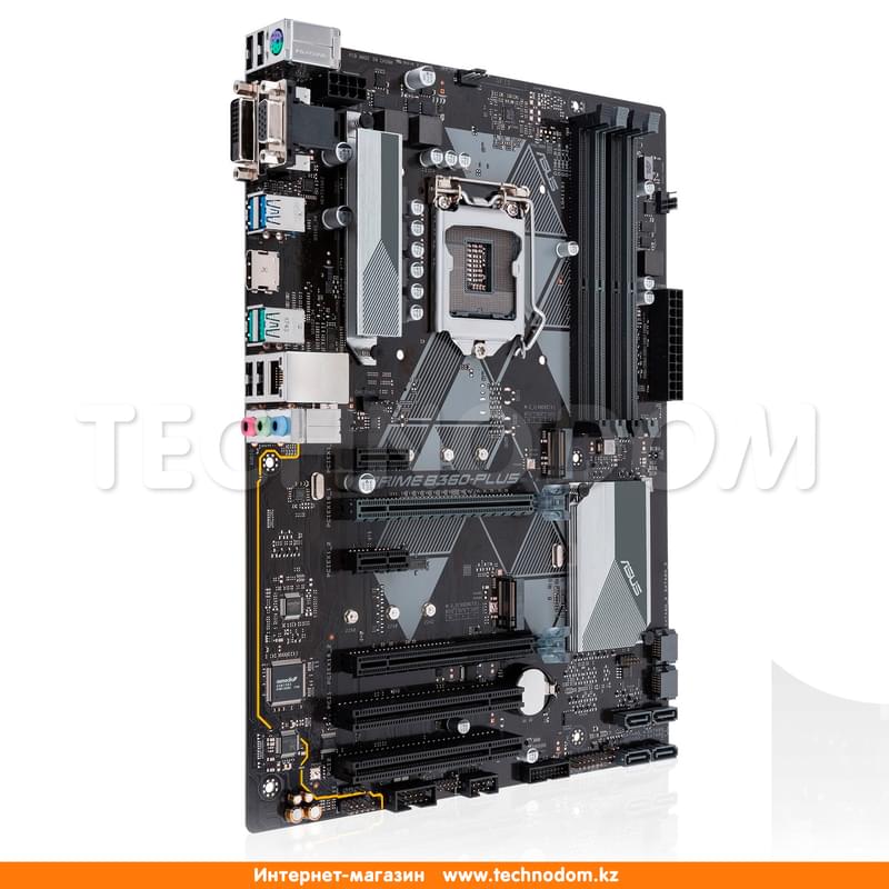 Материнская плата Asus PRIME B360-PLUS LGA1151 4DDR4 PCI-E 2x16 2x1 (HDMI+DVI-D) ATX - фото #1, Technodom.kz