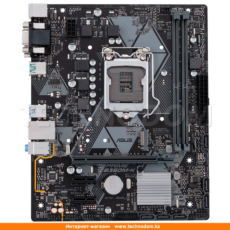 Материнская плата Asus PRIME B360M-A LGA1151 4DDR4 PCI-E 1x16 2x1 (HDMI+DVI-D) mATX - фото #0, Technodom.kz
