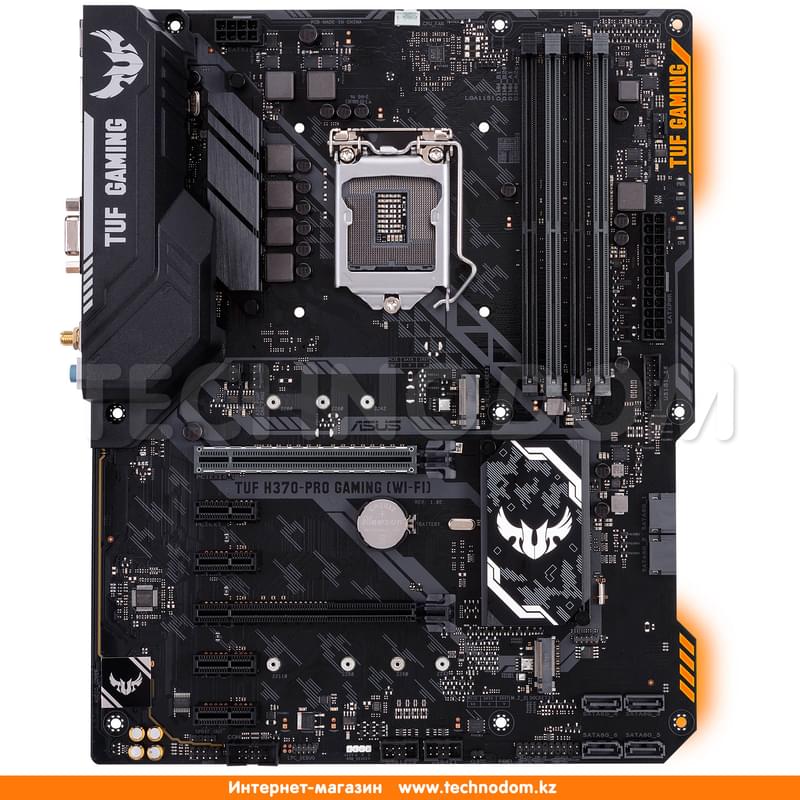 Материнская плата Asus TUF H370-PRO GAMING (WI-FI) LGA1151 4DDR4 PCI-E 2x16 4x1 (HDMI+DP+VGA) ATX - фото #0, Technodom.kz
