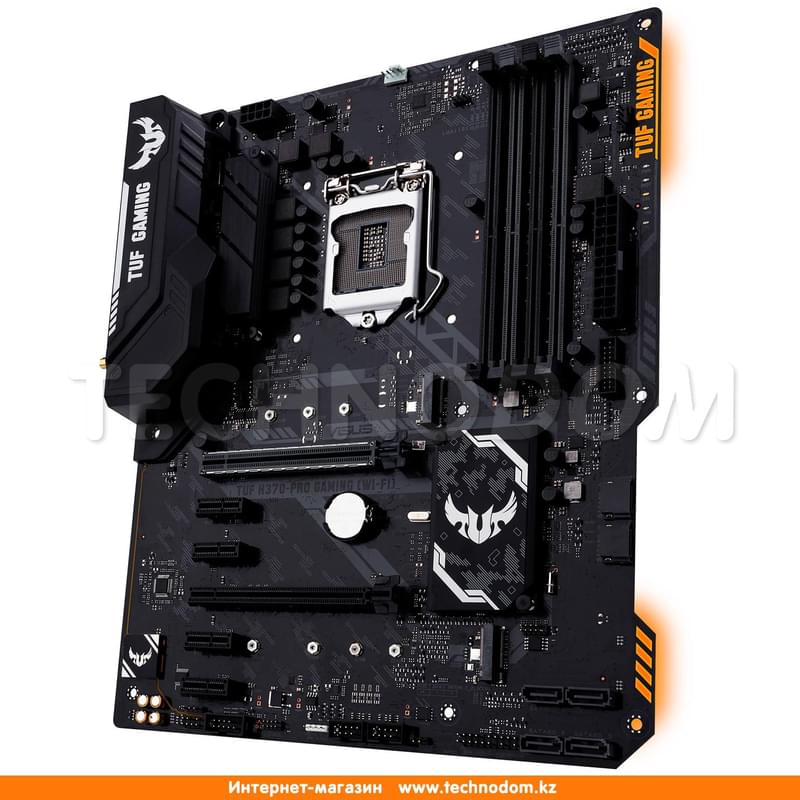 Материнская плата Asus TUF H370-PRO GAMING (WI-FI) LGA1151 4DDR4 PCI-E 2x16 4x1 (HDMI+DP+VGA) ATX - фото #1, Technodom.kz