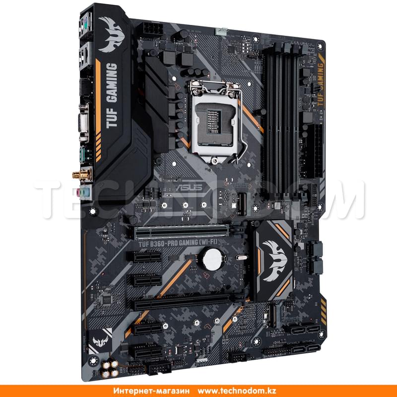 Материнская плата Asus TUF B360-PRO GAMING (WI-FI) LGA1151 4DDR4 PCI-E 3x16 4x1 (HDMI+VGA) ATX - фото #1, Technodom.kz