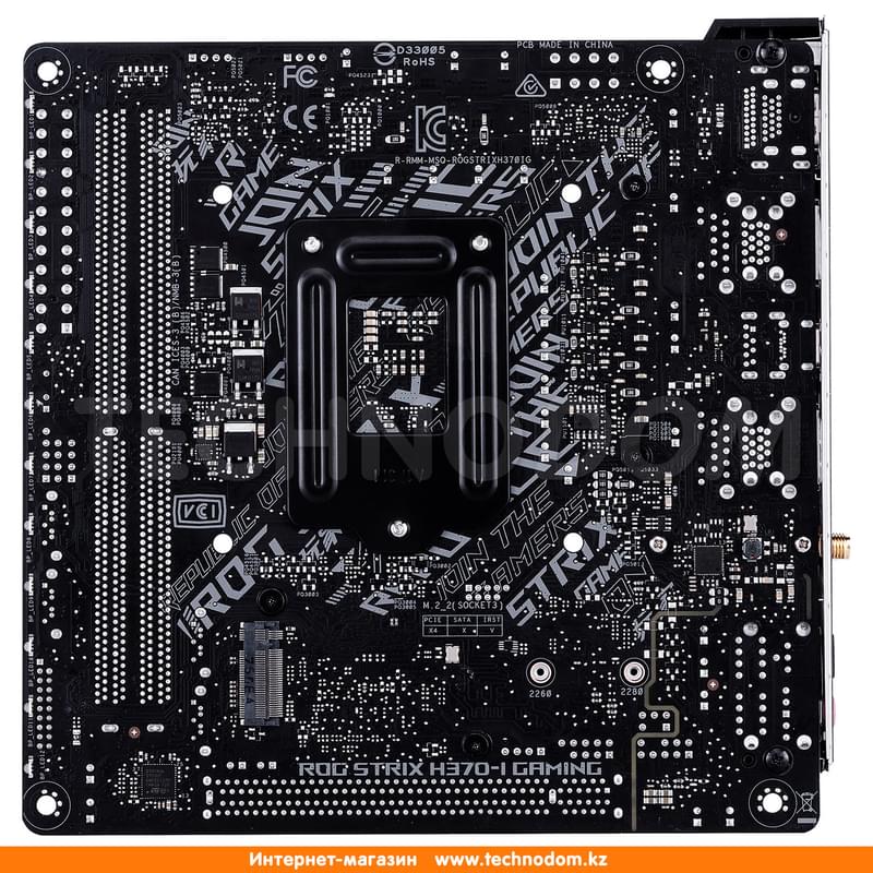 Материнская плата Asus ROG STRIX H370-I GAMING LGA1151 2DDR4 PCI-E 1x16 (HDMI+DP) MiniITX - фото #2, Technodom.kz