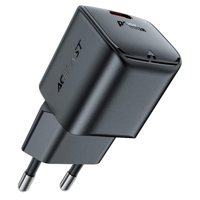 Адаптер питания ACEFAST, 1*USB-C, mini PD20W GaN, black (A73bk - ACEFAST) - фото #0, Technodom.kz
