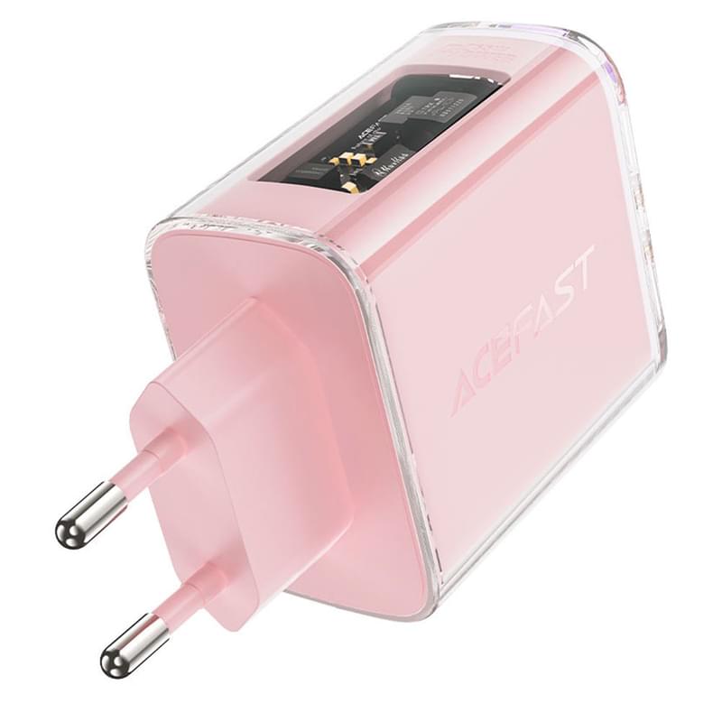 Адаптер питания ACEFAST, 2*USB C+A, PD65W GaN (A45 Cherry blossom - ACEFAST) - фото #0, Technodom.kz