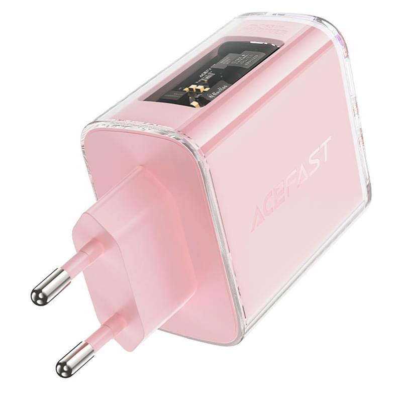 Адаптер питания ACEFAST, 2*USB C+A, PD65W GaN (A45 Cherry blossom - ACEFAST) - фото #0, Technodom.kz
