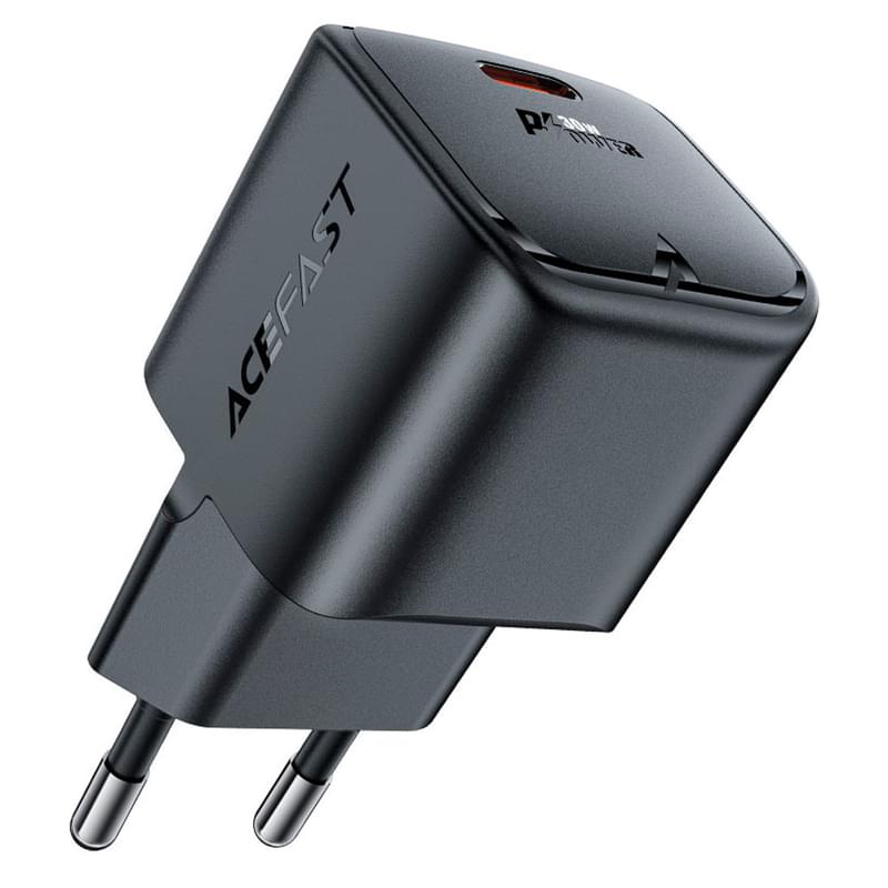 Адаптер питания ACEFAST, 1*USB-C, mini PD30W GaN, black (A77bk - ACEFAST) - фото #0, Technodom.kz