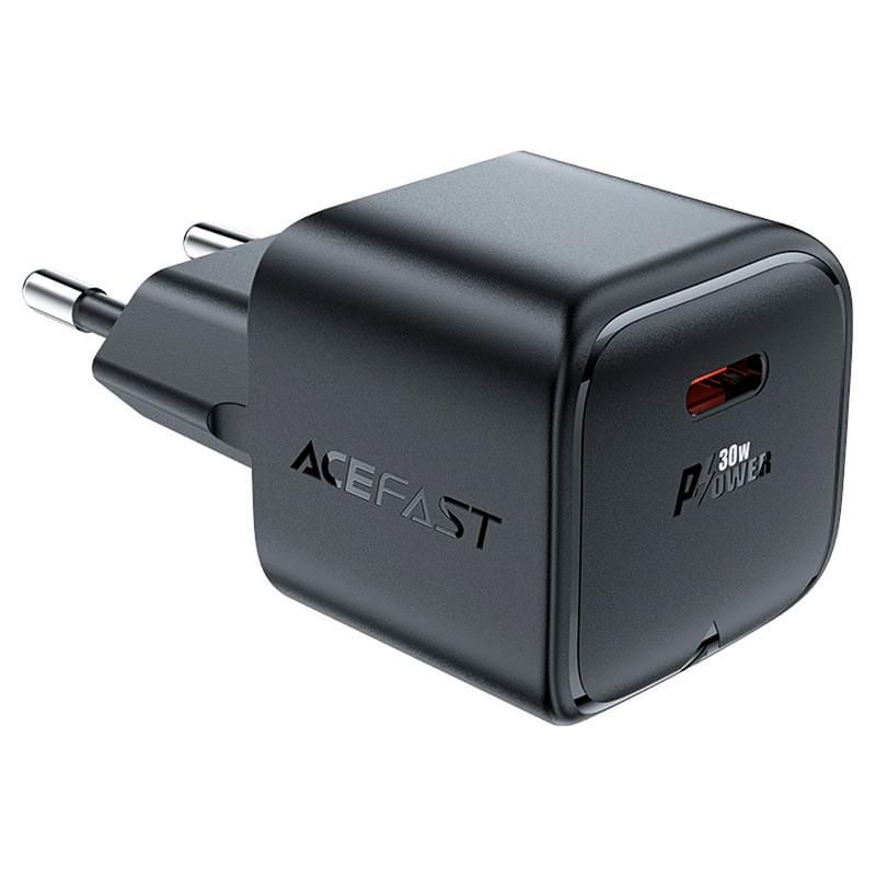 Адаптер питания ACEFAST, 1*USB-C, mini PD30W GaN, black (A77bk - ACEFAST) - фото #2, Technodom.kz