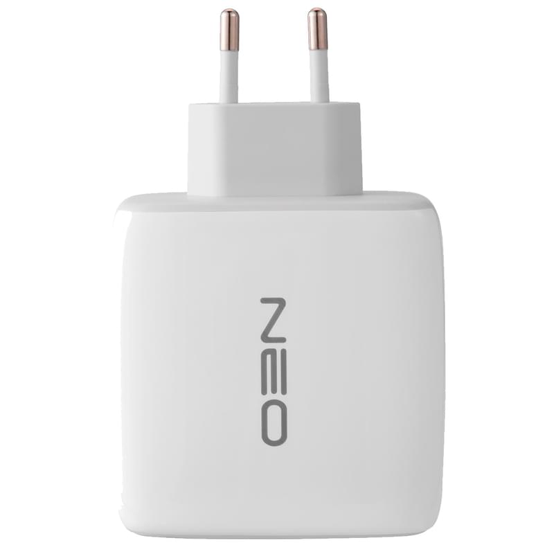 Адаптер питания Neo 1*USB, 2*USB Type-C 3A, 120W (PD, GaN), White (NEO-PD-RC1201) - фото #1, Technodom.kz