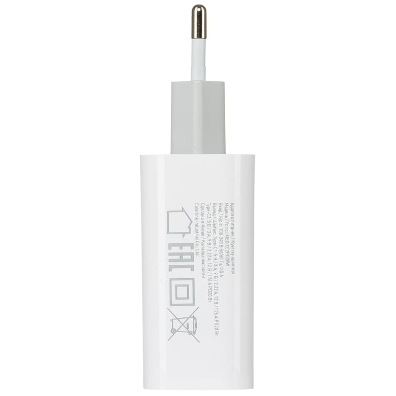Адаптер питания Neo 2*USB Type-C, 40W (PD), White (NEO CC2PD20W) - фото #3, Technodom.kz