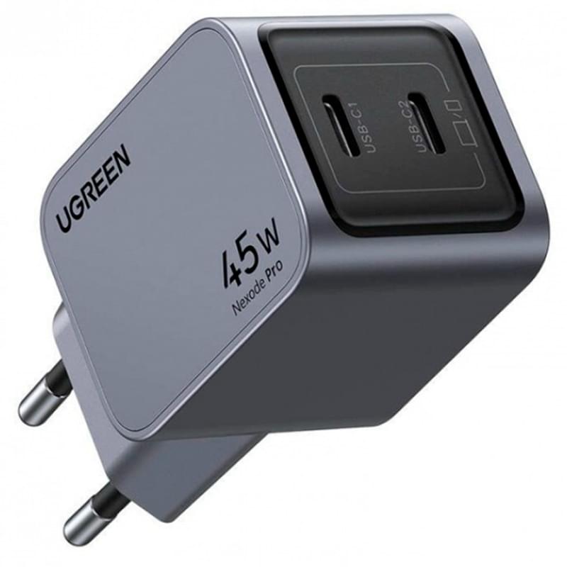 Адаптер питания UGREEN X707 Nexode Pro 45W GaN 2*Type-C (35008) - фото #0, Technodom.kz