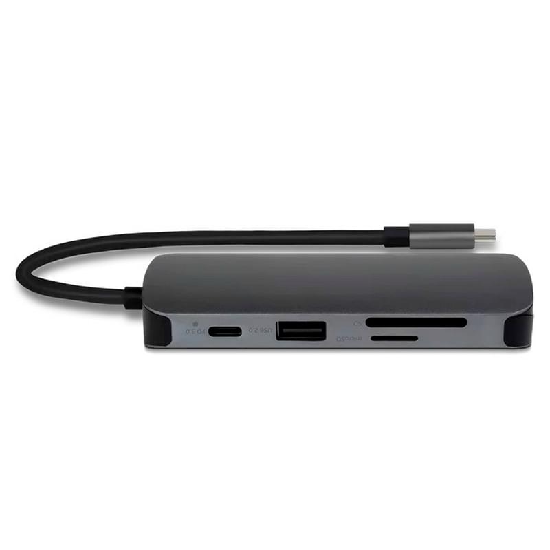 Ttec Type-C to 1*4K HDMI, 1*LAN, 1*PD USB-C, 2*USB-A 3.2, 1*USB-A 2.0, 1*SD, 1*MSD, Silver адаптері - фото #2, Technodom.kz