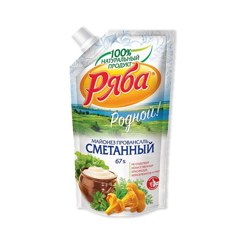 Майонез Ряба Сметанный 67% 233 г - фото #0, Technodom.kz