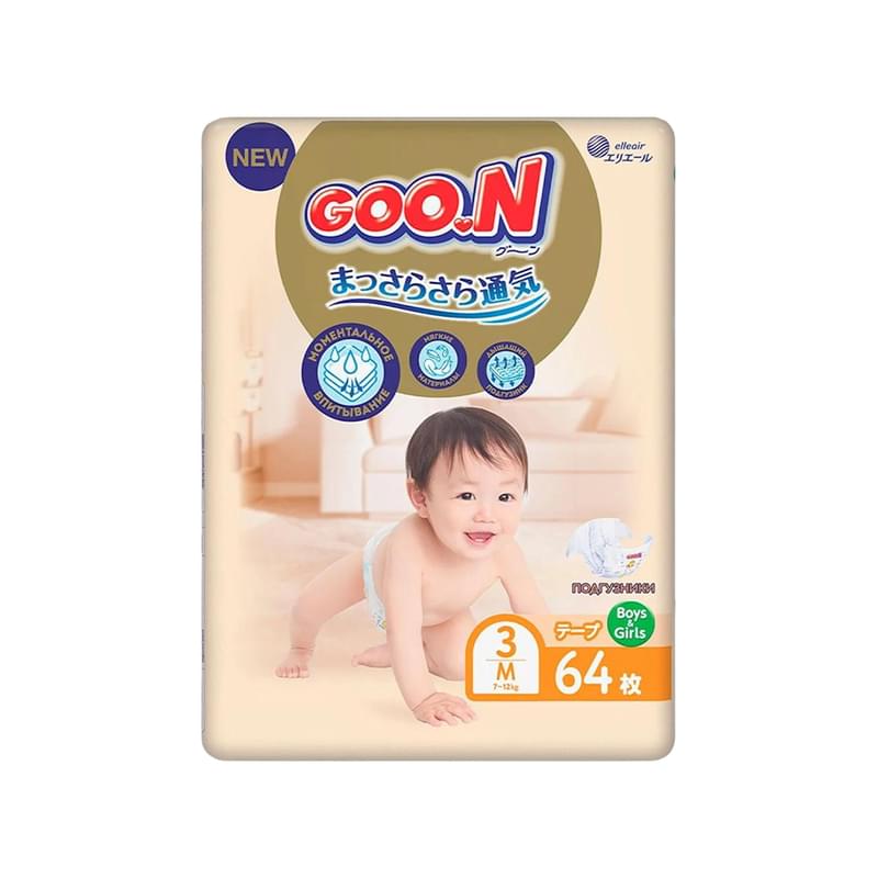 Подгузники Goo.N Premium детские M 7-12 кг 64 шт - фото #0, Technodom.kz Подгузники Goo.N Premium детские M 7-12 кг 64 шт - фото #0, Technodom.kz