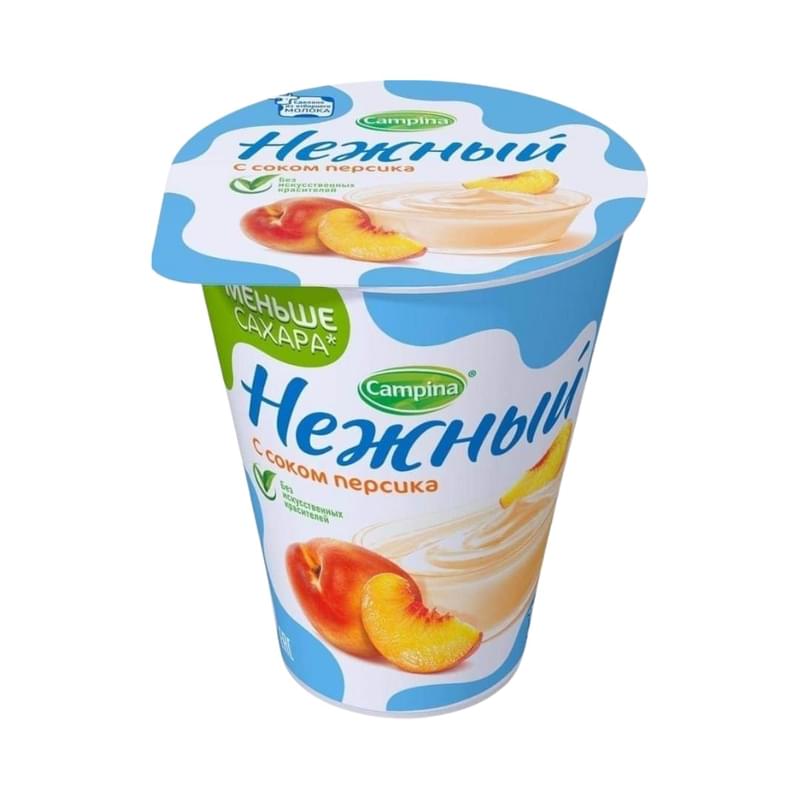 Йогурт Campina Нежный персик 1.2% 320 г - фото #0, Technodom.kz