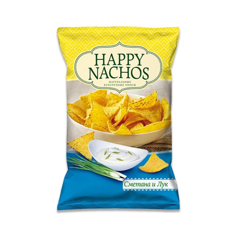 Чипсы Happy Nachos со вкусом сметаны и лука 75 г - фото #0, Technodom.kz Чипсы Happy Nachos со вкусом сметаны и лука 75 г - фото #0, Technodom.kz