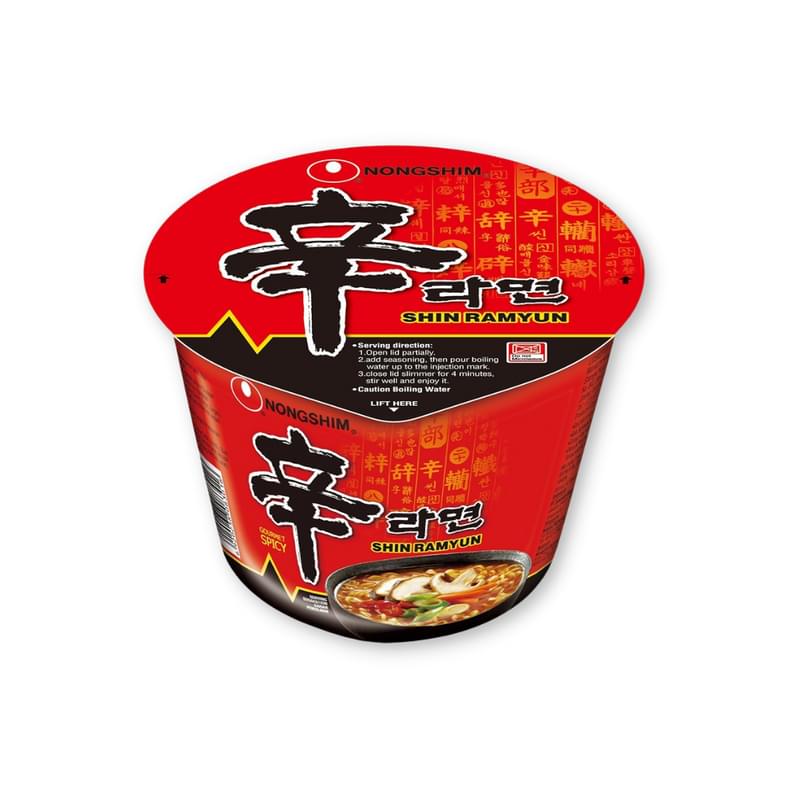 Лапша Nongshim Шин Рамен острая, чашка 114 г - фото #0, Technodom.kz Лапша Nongshim Шин Рамен острая, чашка 114 г - фото #0, Technodom.kz