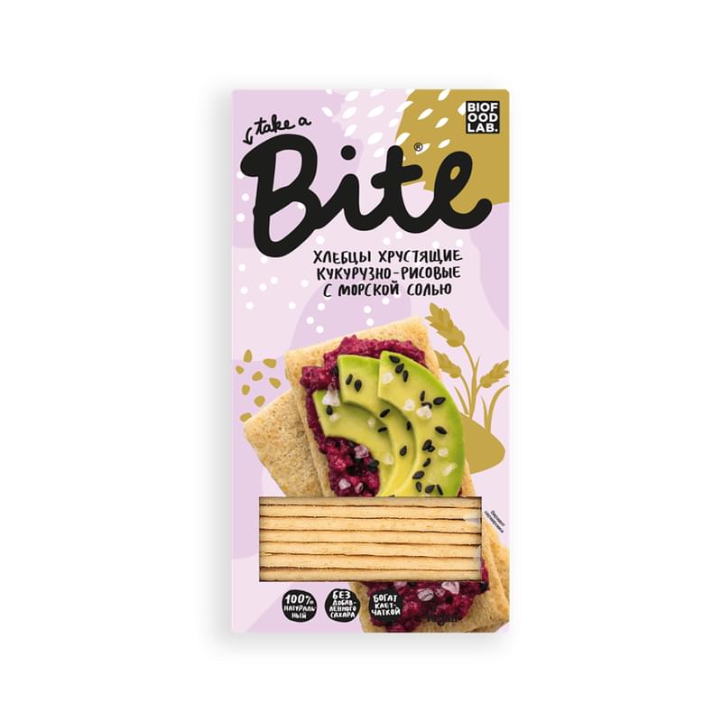 Хлебцы Bite кукурузно-рисовые с морской солью 150 г - фото #0, Technodom.kz