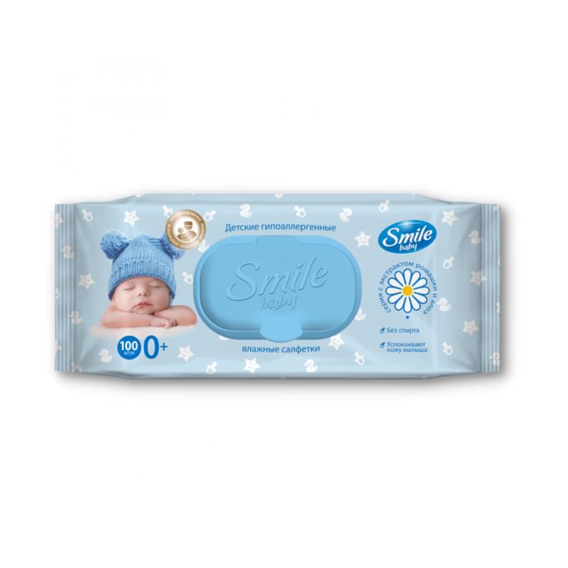 Салфетки влажные Smile Baby Алоэ и ромашка, с клапаном 100 шт - фото #0, Technodom.kz Салфетки влажные Smile Baby Алоэ и ромашка, с клапаном 100 шт - фото #0, Technodom.kz