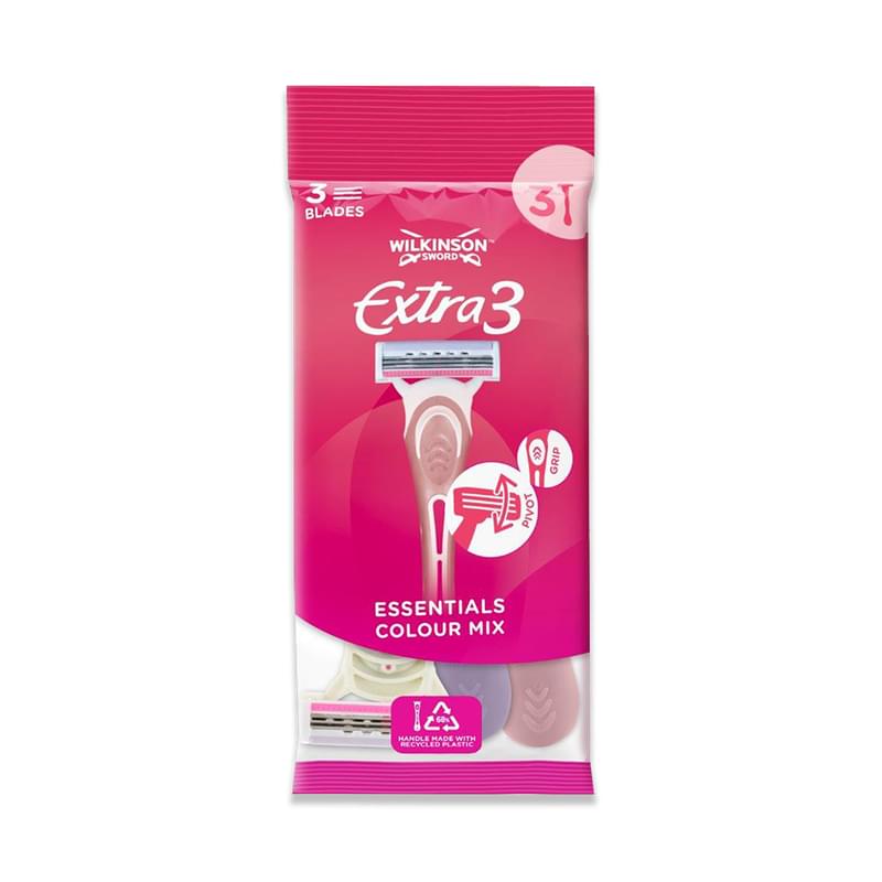 Станок Wilkinson Sword одноразовый Extra3 Beauty essentials 3 шт - фото #0, Technodom.kz