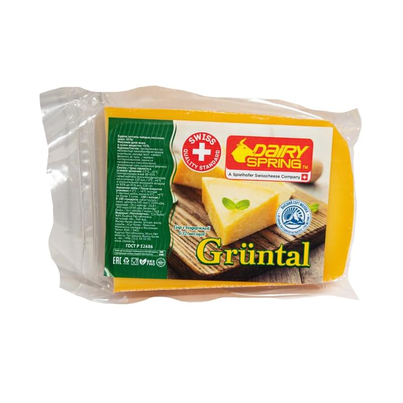 Сыр Dairy Spring Gruntal твердый 45% кг - фото #0, Technodom.kz Сыр Dairy Spring Gruntal твердый 45% кг - фото #0, Technodom.kz