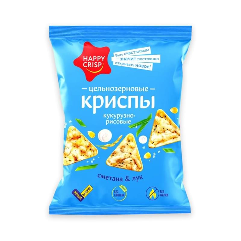 Криспы Happy Crisp кукурузно-рисовые цельнозерновые Сметана и лук 50 г - фото #0, Technodom.kz Криспы Happy Crisp кукурузно-рисовые цельнозерновые Сметана и лук 50 г - фото #0, Technodom.kz