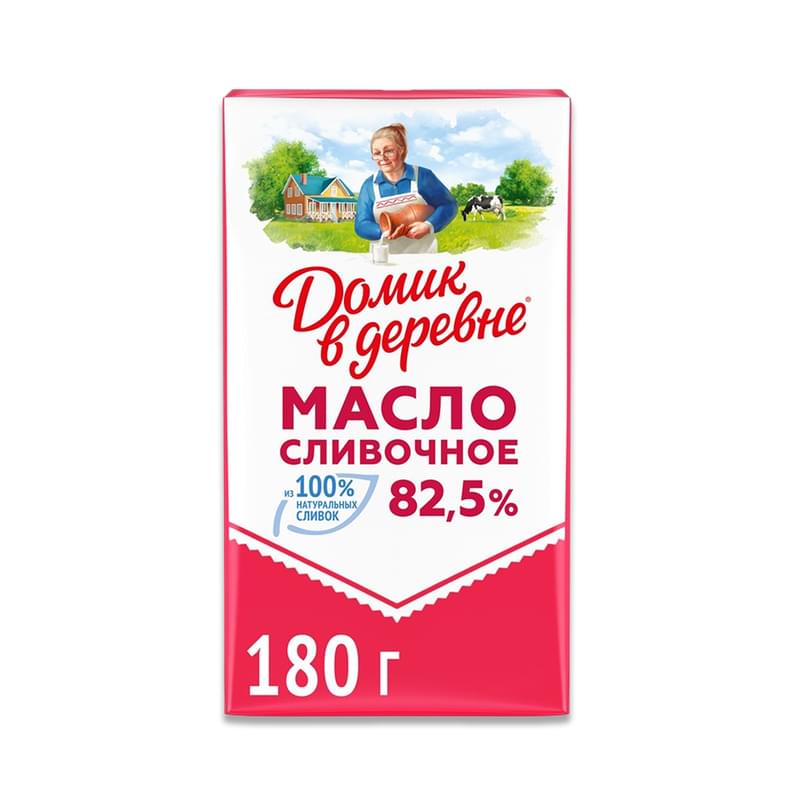 Масло сливочное Домик в деревне 82,5% 180 г - фото #0, Technodom.kz