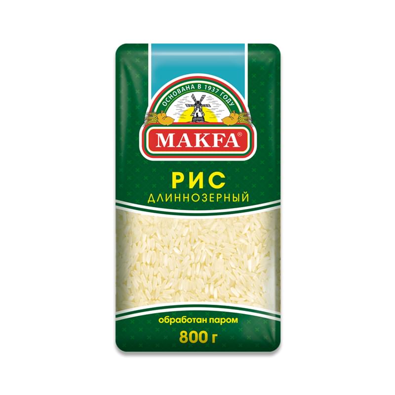 Рис Makfa длиннозерный обработан паром 800 г - фото #0, Technodom.kz