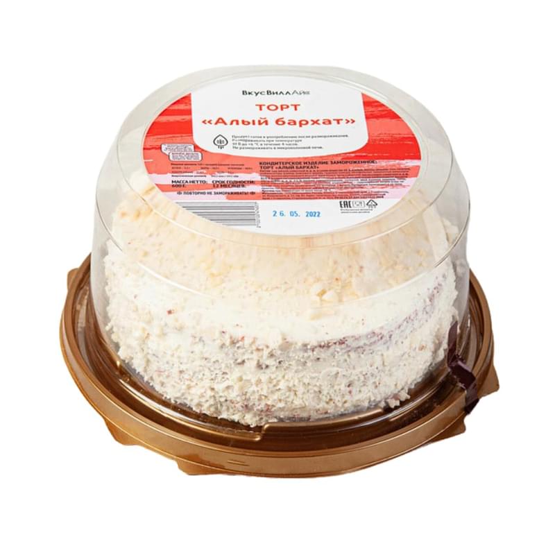 Торт ВкусВилл Алый бархат замороженный 600 г - фото #1, Technodom.kz Торт ВкусВилл Алый бархат замороженный 600 г - фото #1, Technodom.kz