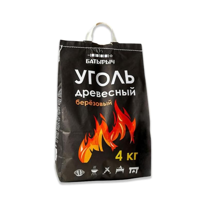 Уголь Батырыч кусковой березовый 4 кг - фото #0, Technodom.kz
