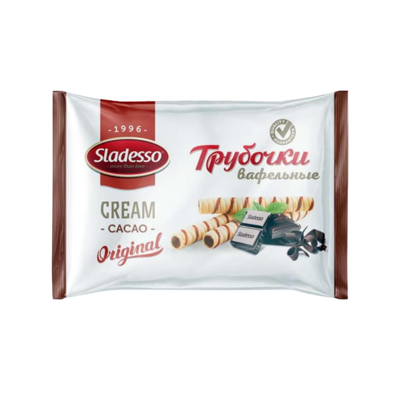 Трубочки Sladesso вафельные Cream Cacao 160 г - фото #0, Technodom.kz