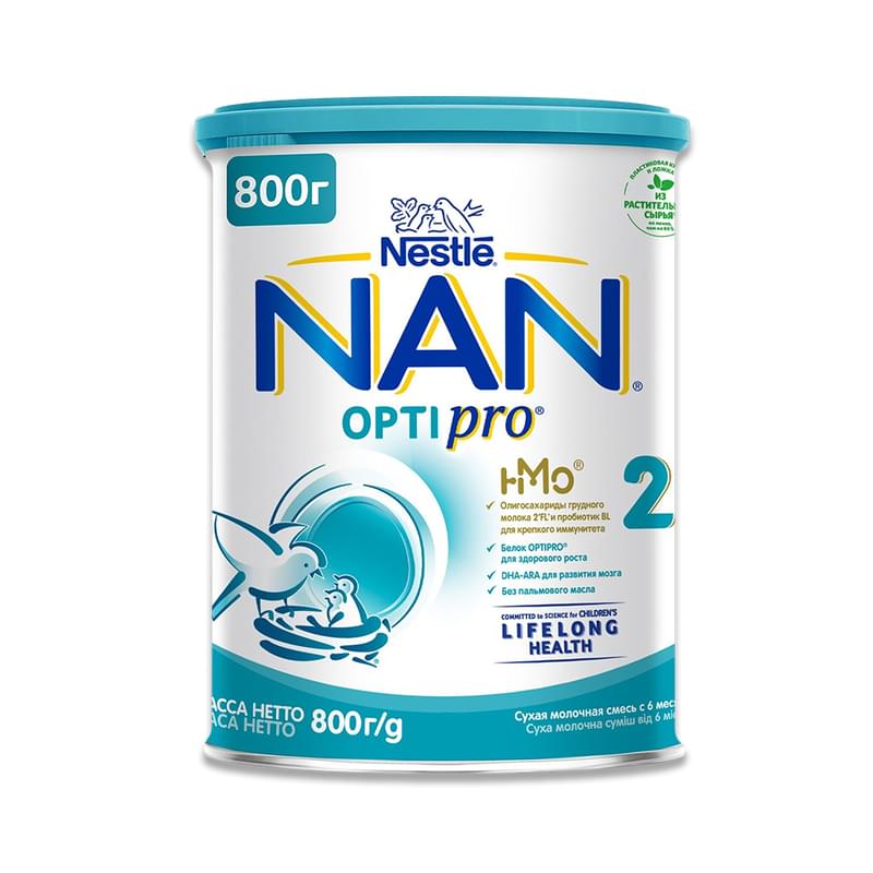 Смесь молочная NAN 2 Optipro 800 г - фото #0, Technodom.kz