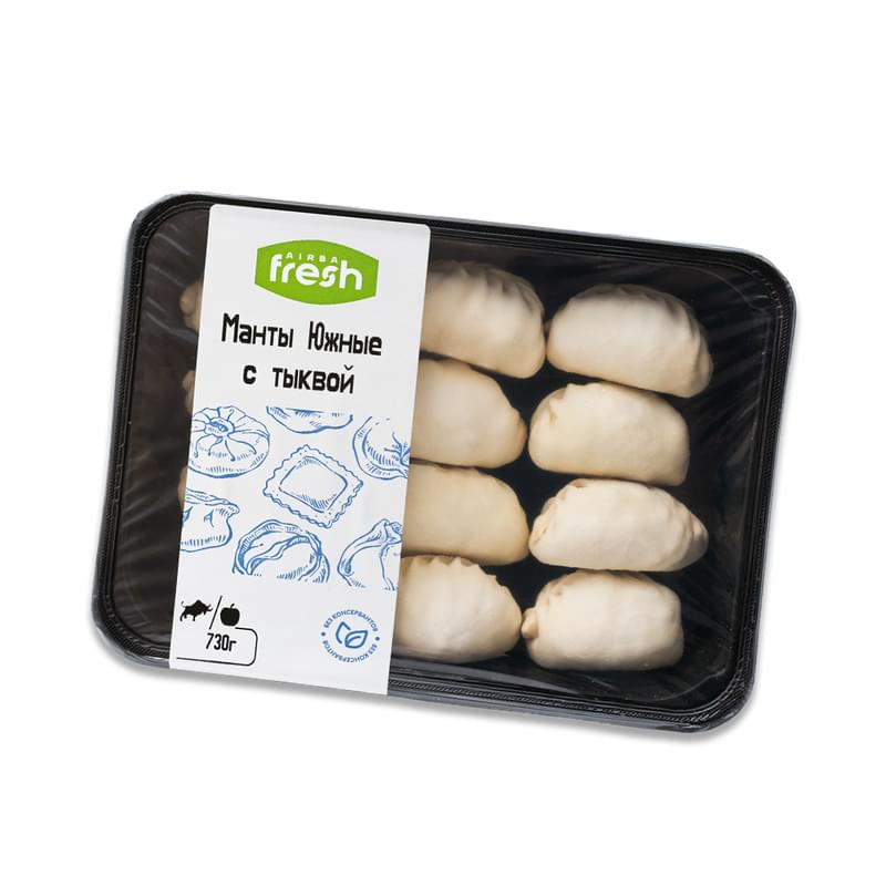 Манты Airba Fresh Южные с тыквой и рубленной говядиной замороженные 730 г - фото #4, Technodom.kz