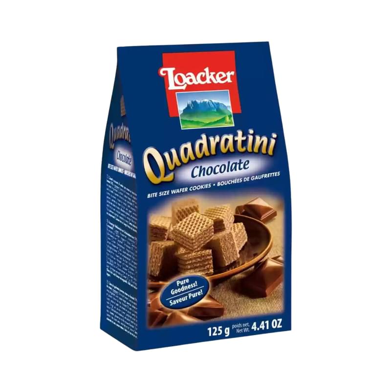 Вафли Loacker Quadratini Chocolate 125 г - фото #0, Technodom.kz