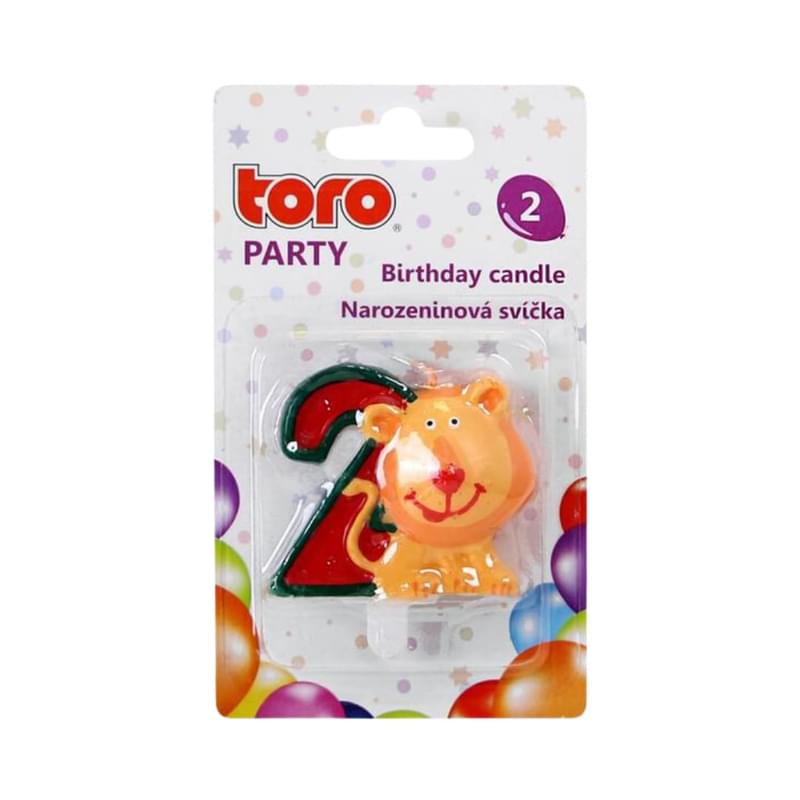 Свеча Toro цифра 2 лев 1 шт - фото #0, Technodom.kz