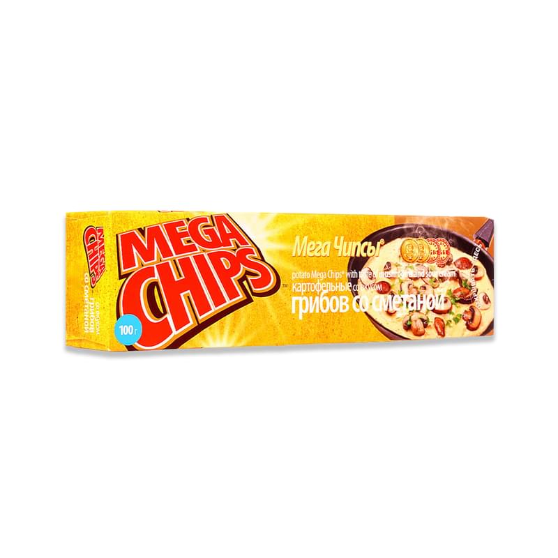Чипсы Mega Chips пластины Грибы со сметаной 100 г - фото #0, Technodom.kz