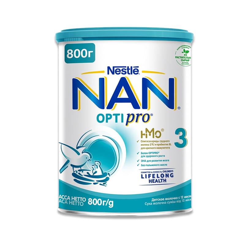 Молочко детское NAN 3 Optipro 800 г - фото #0, Technodom.kz