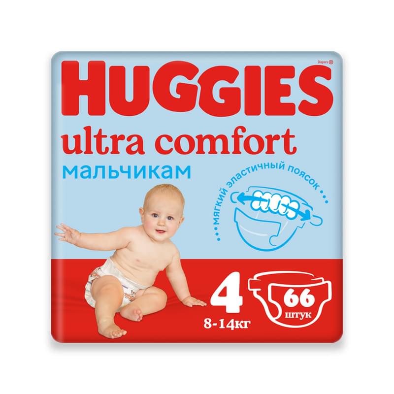 Подгузники Huggies Ultra Comfort boys 4 8-14 кг 66 шт - фото #0, Technodom.kz Подгузники Huggies Ultra Comfort boys 4 8-14 кг 66 шт - фото #0, Technodom.kz