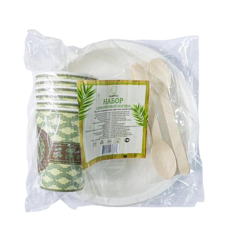 Набор Pulpstyle одноразовой посуды на 6 персон - фото #0, Technodom.kz