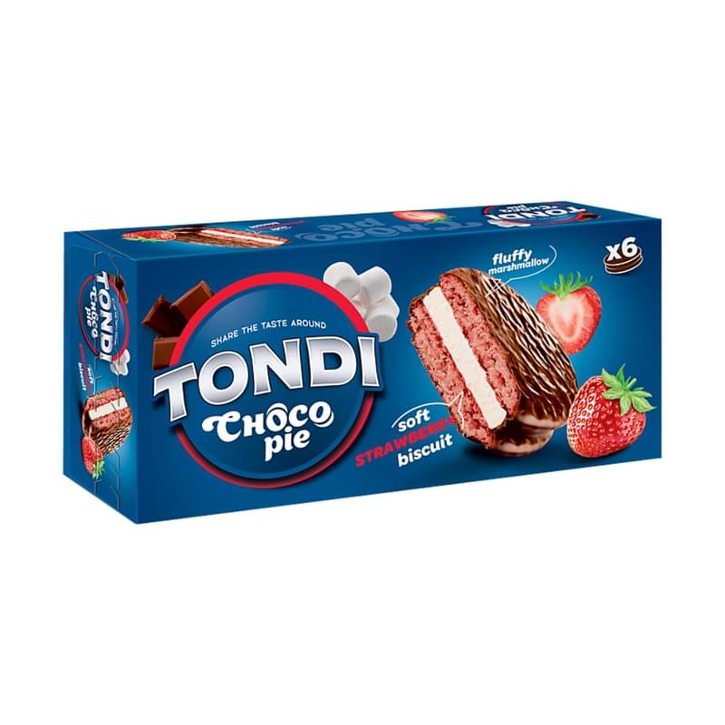 Печенье Tondi Choco Pie клубника 180 г - фото #0, Technodom.kz Печенье Tondi Choco Pie клубника 180 г - фото #0, Technodom.kz