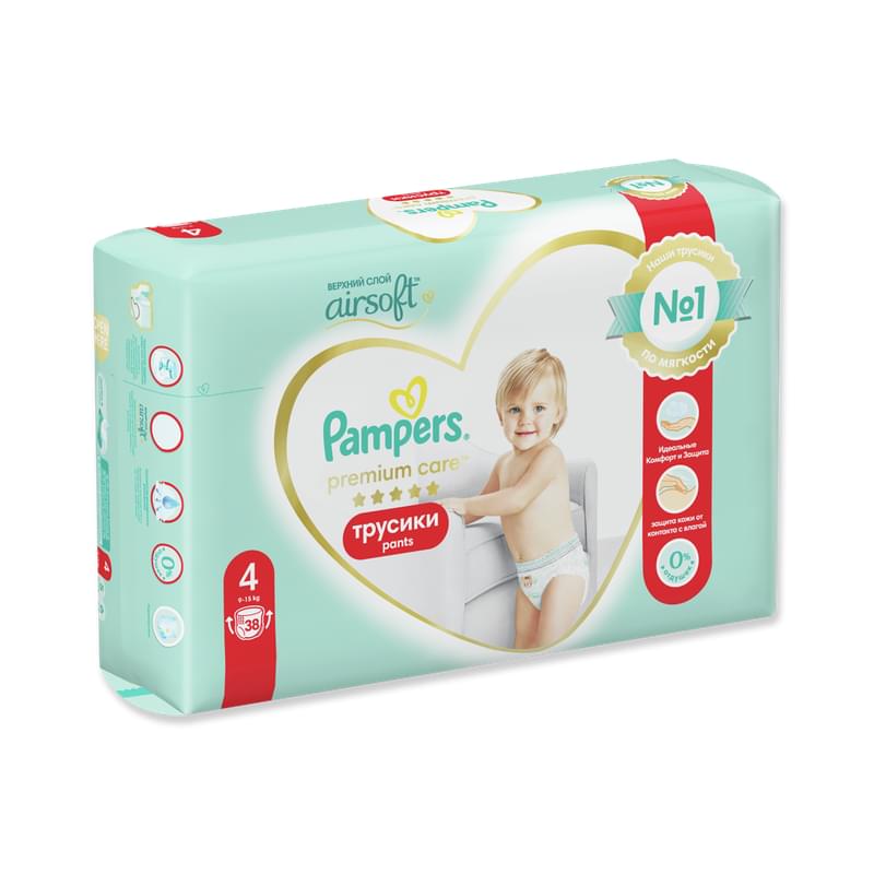 Подгузники-трусики Pampers Premium Care Pants для мальчиков и девочек Maxi (9-15 кг) 38 шт - фото #0, Technodom.kz Подгузники-трусики Pampers Premium Care Pants для мальчиков и девочек Maxi (9-15 кг) 38 шт - фото #0, Technodom.kz