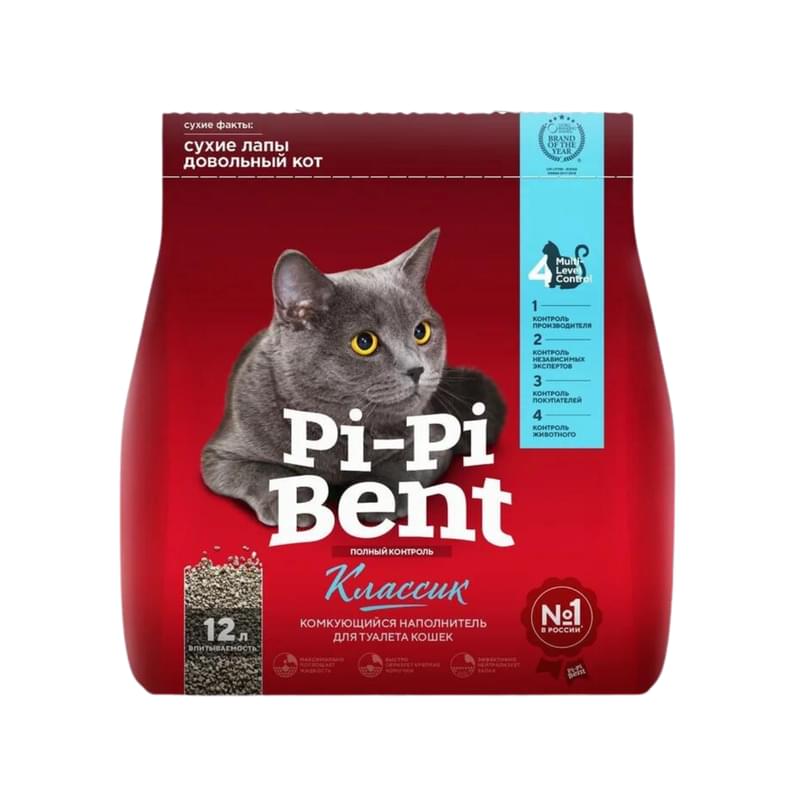 Наполнитель Pi-Pi Bent для кошачьего туалета комкующийся Классик 12 л - фото #0, Technodom.kz