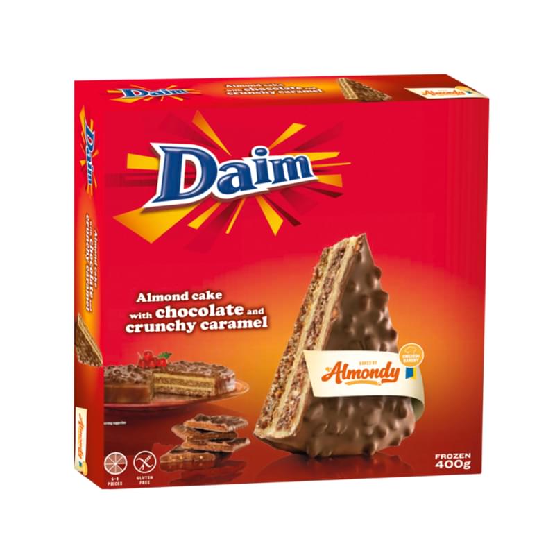 Торт Almondy Daim миндальный с хрустящей карамелью замороженный 400 г - фото #0, Technodom.kz